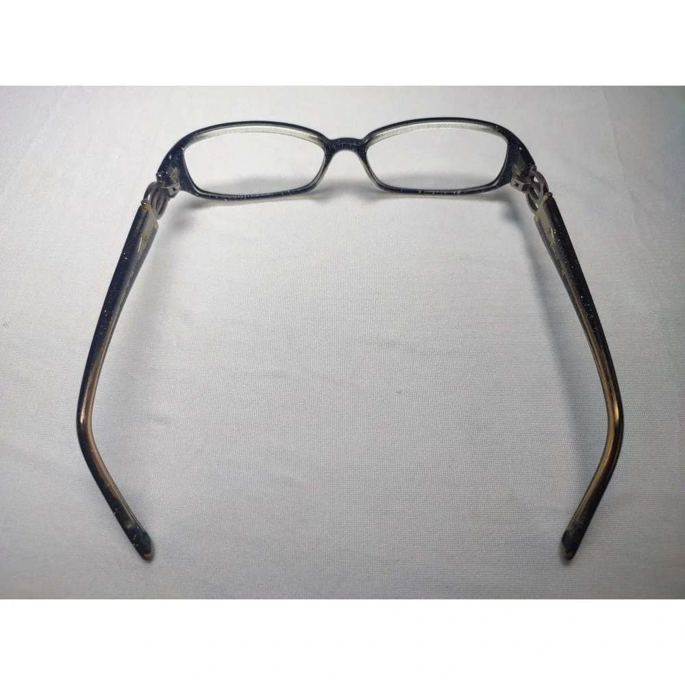 Bebe Academic BB5601 Jet Black Gold Glitter Women Eyeglass Frames 135